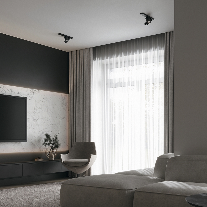 Maytoni C051CL-U-2B - Foco FOCUS 2xGU10/10W/230V preto