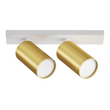 Maytoni C051CL-U-2WMG - Foco FOCUS 2xGU10/10W/230V dourada/branco