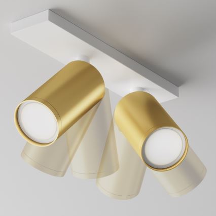 Maytoni C051CL-U-2WMG - Foco FOCUS 2xGU10/10W/230V dourada/branco