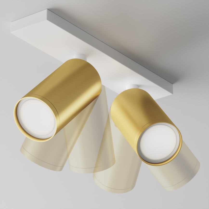 Maytoni C051CL-U-2WMG - Foco FOCUS 2xGU10/10W/230V dourada/branco
