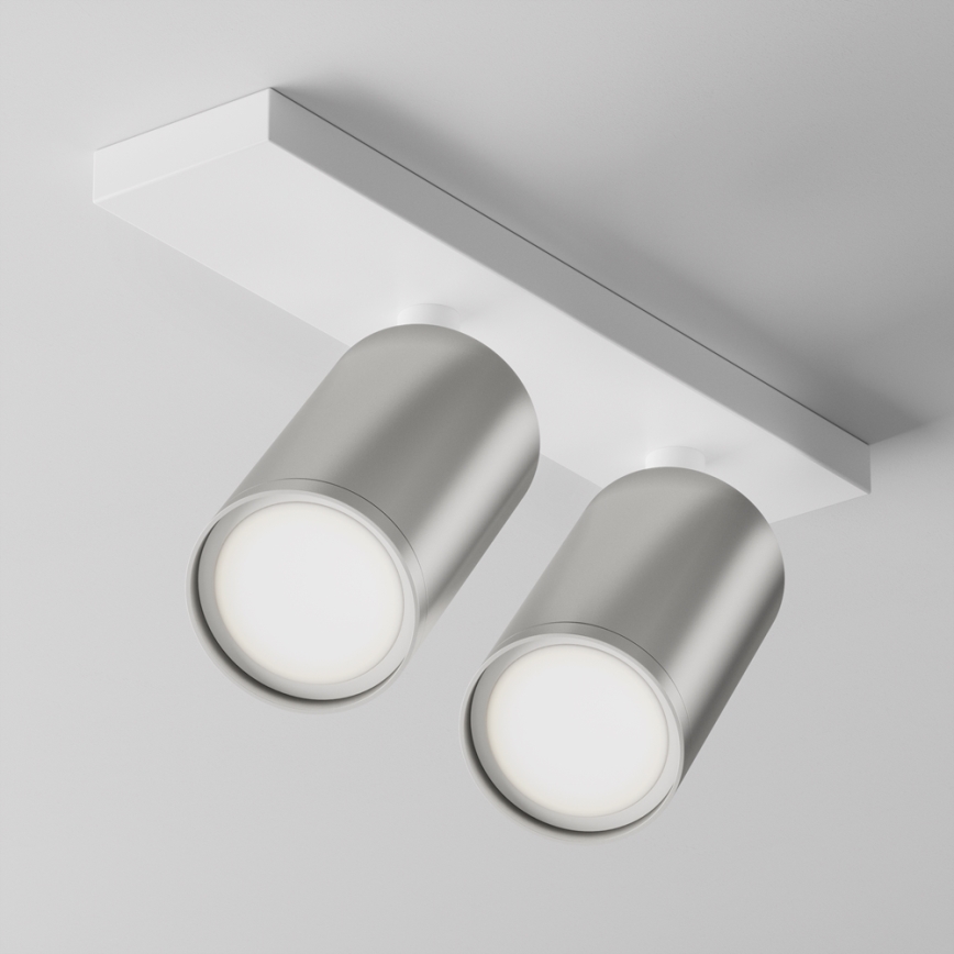 Maytoni C051CL-U-2WS - Foco FOCUS 2xGU10/10W/230V cromado mate/branco
