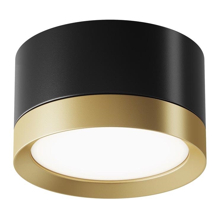Maytoni C086CL-GX53-SRD-BG - Foco HOOP 1xGX53/15W/230V preto/dourada