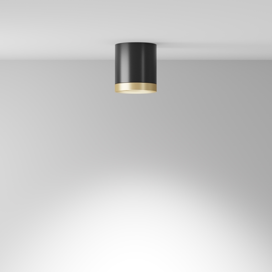 Maytoni C086CM-GX53-MRD-BG - Foco HOOP 1xGX53/15W/230V preto/dourada