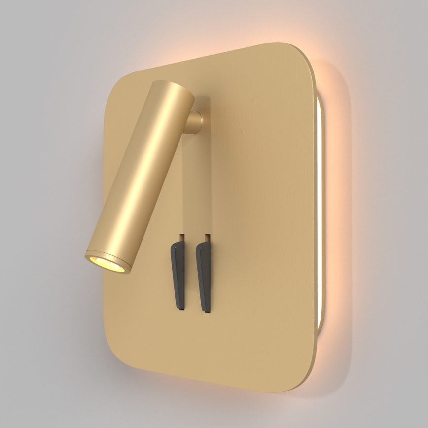 Maytoni C175-WL-01-6W-MG - Foco de parede LED IOS LED/9W/230V dourada