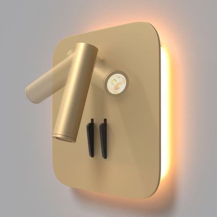 Maytoni C175-WL-01-6W-MG - Foco de parede LED IOS LED/9W/230V dourada