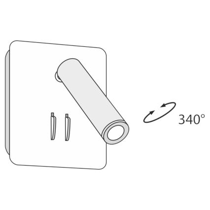 Maytoni C175-WL-01-6W-W - Foco de parede LED IOS LED/9W/230V branco