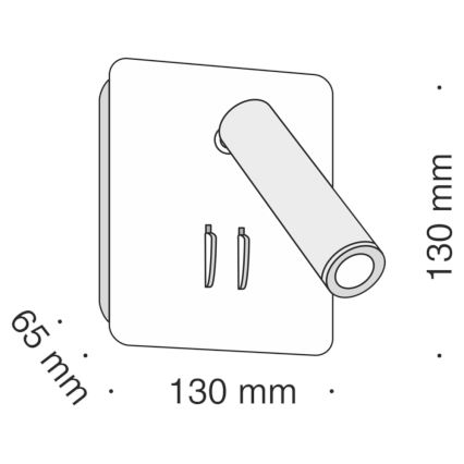 Maytoni C175-WL-01-6W-W - Foco de parede LED IOS LED/9W/230V branco