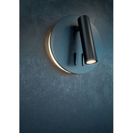 Maytoni C176-WL-01-6W-B - Foco de parede LED IOS LED/9W/230V preto