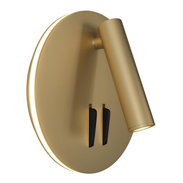 Maytoni C176-WL-01-6W-MG - Foco de parede LED IOS LED/9W/230V dourada