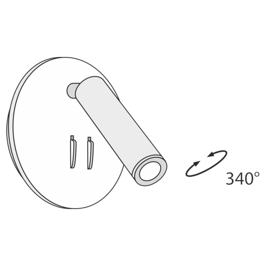 Maytoni C176-WL-01-6W-W - Foco de parede LED IOS LED/9W/230V branco
