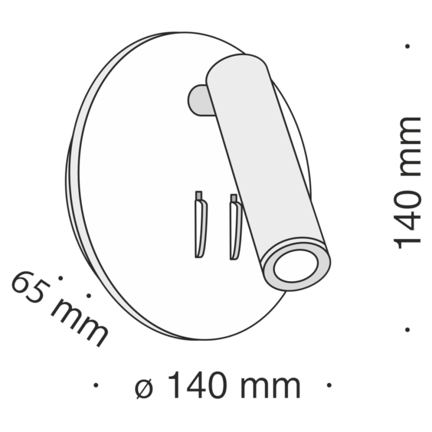 Maytoni C176-WL-01-6W-W - Foco de parede LED IOS LED/9W/230V branco