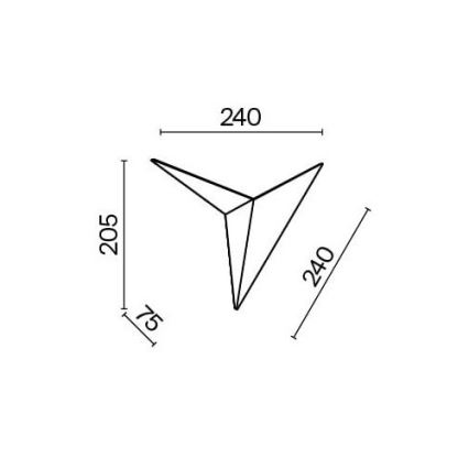 Maytoni C808WL-L3B - Iluminação de parede LED TRAME LED/3W/230V preto