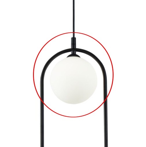 Maytoni - Cúpula de substituição para lustre RING branca