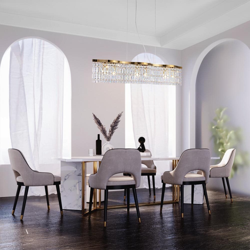 Maytoni DIA005PL-06G - Candelabro suspenso DUNE 6xE14/60W/230V dourada