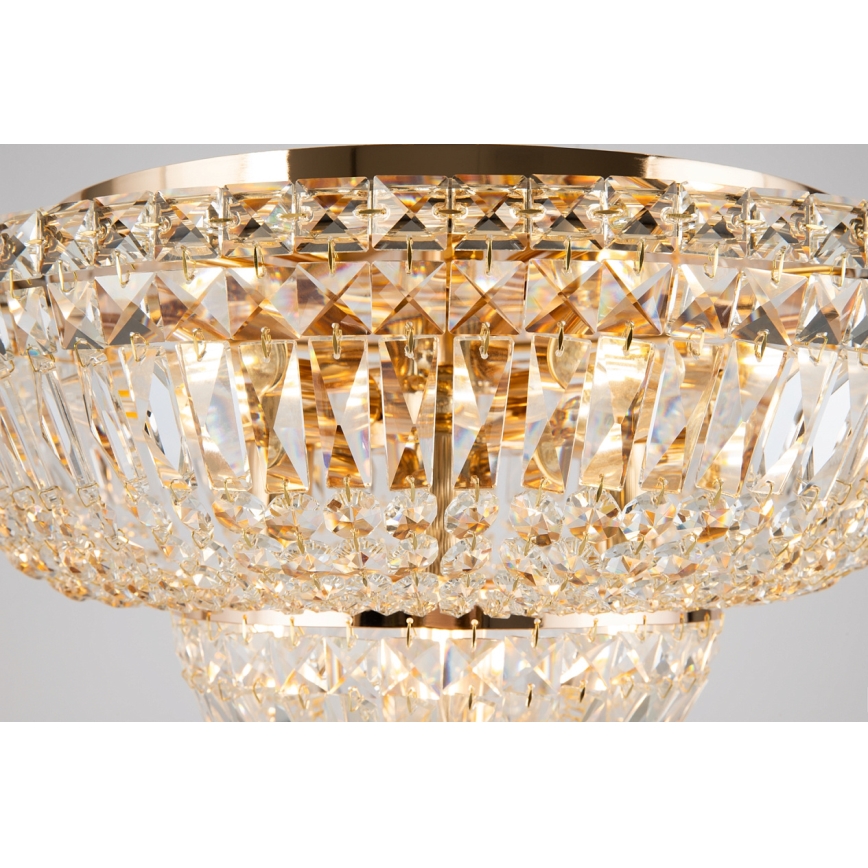 Maytoni DIA100-CL-12-G - Iluminação de teto BASFOR 12xE14/60W/230V dourada