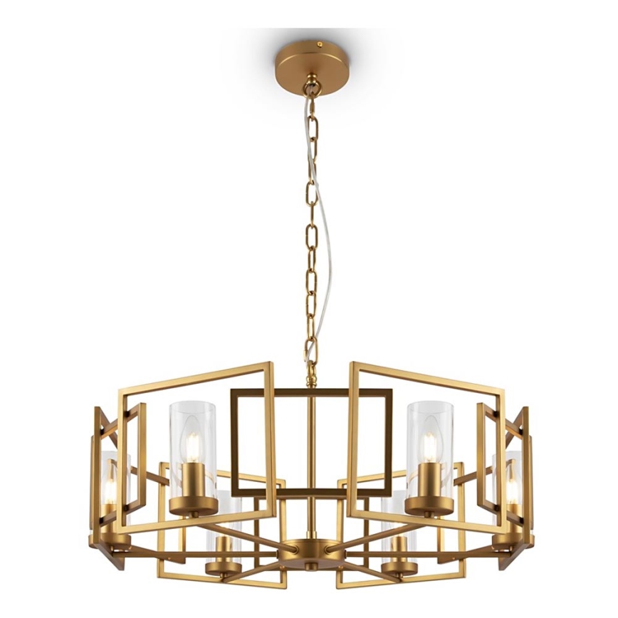 Maytoni H009PL-06G - Candelabro suspenso BOWI 6xE14/40W/230V
