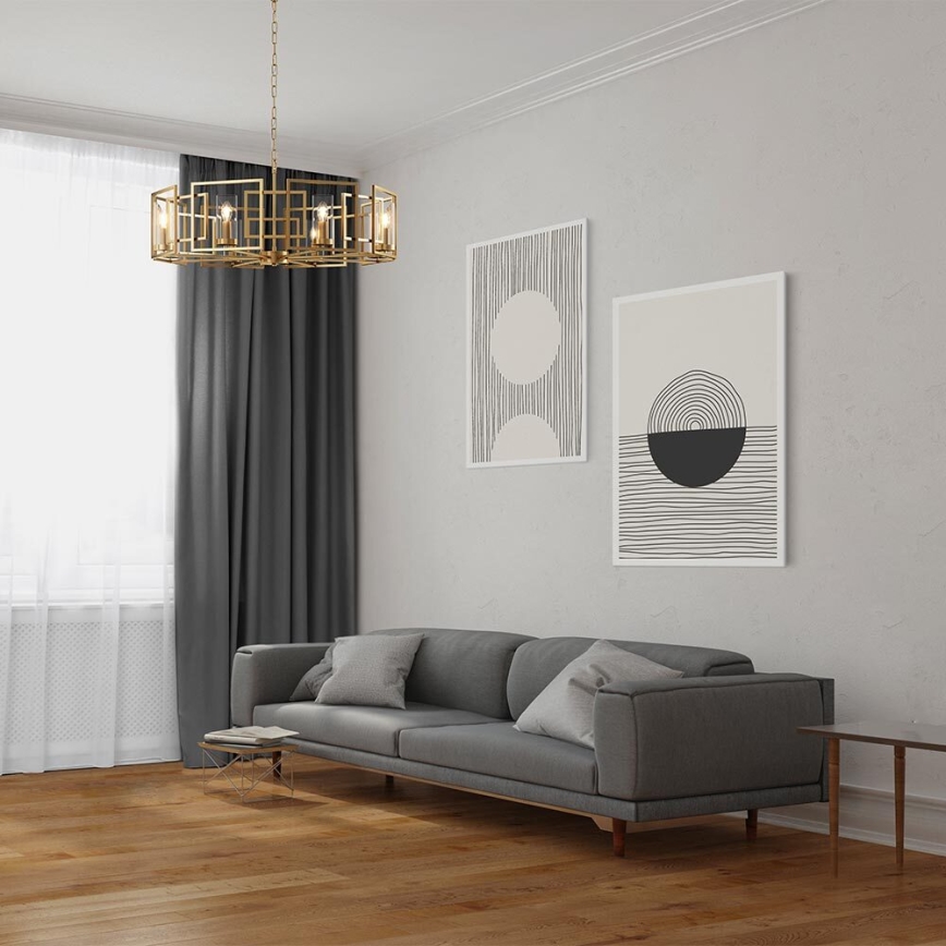 Maytoni H009PL-08G - Candelabro suspenso BOWI 8xE14/40W/230V