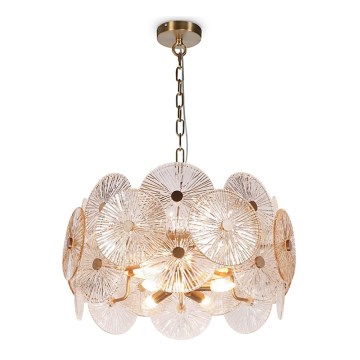 Maytoni MOD007PL-08G - Candelabro suspenso ASTER 8xE14/40W/230V