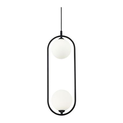 Maytoni MOD013PL-02B - Candelabro suspenso RING 2xG9/25W/230V preto