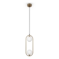 Maytoni MOD013PL-02BS1 - Candelabro suspenso RING 2xG9/25W/230V latão