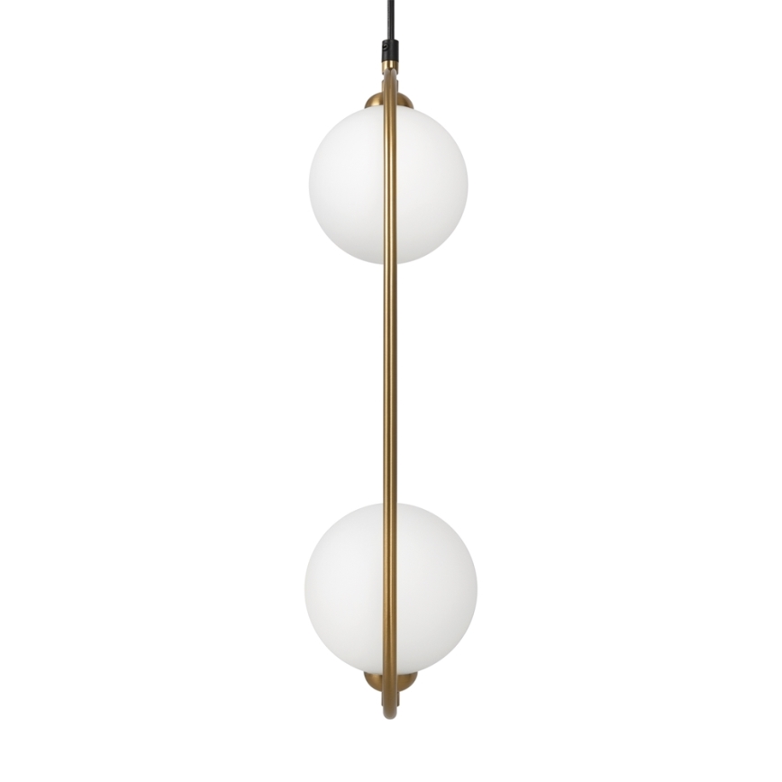 Maytoni MOD013PL-02BS1 - Candelabro suspenso RING 2xG9/25W/230V latão