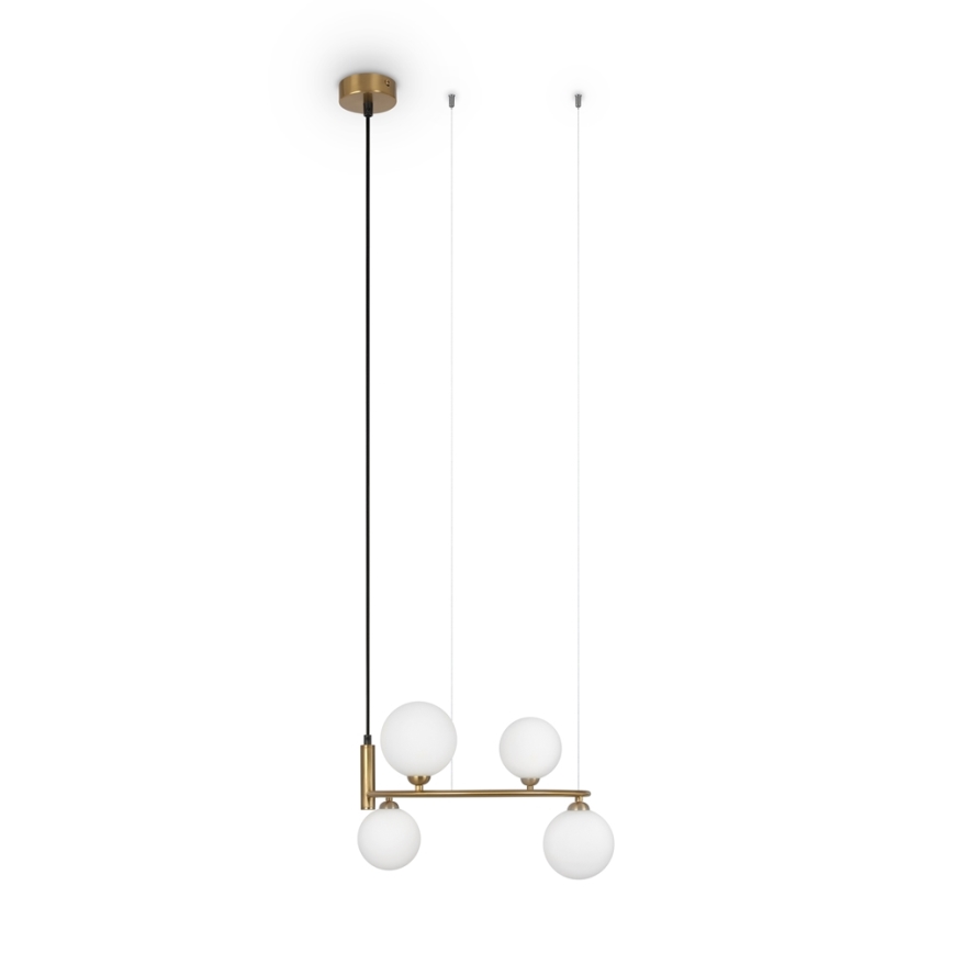 Maytoni MOD013PL-04BS1 - Candelabro suspenso RING 4xG9/25W/230V dourada