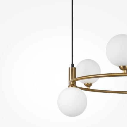 Maytoni MOD013PL-06BS1 - Candelabro suspenso RING 6xG9/25W/230V latão