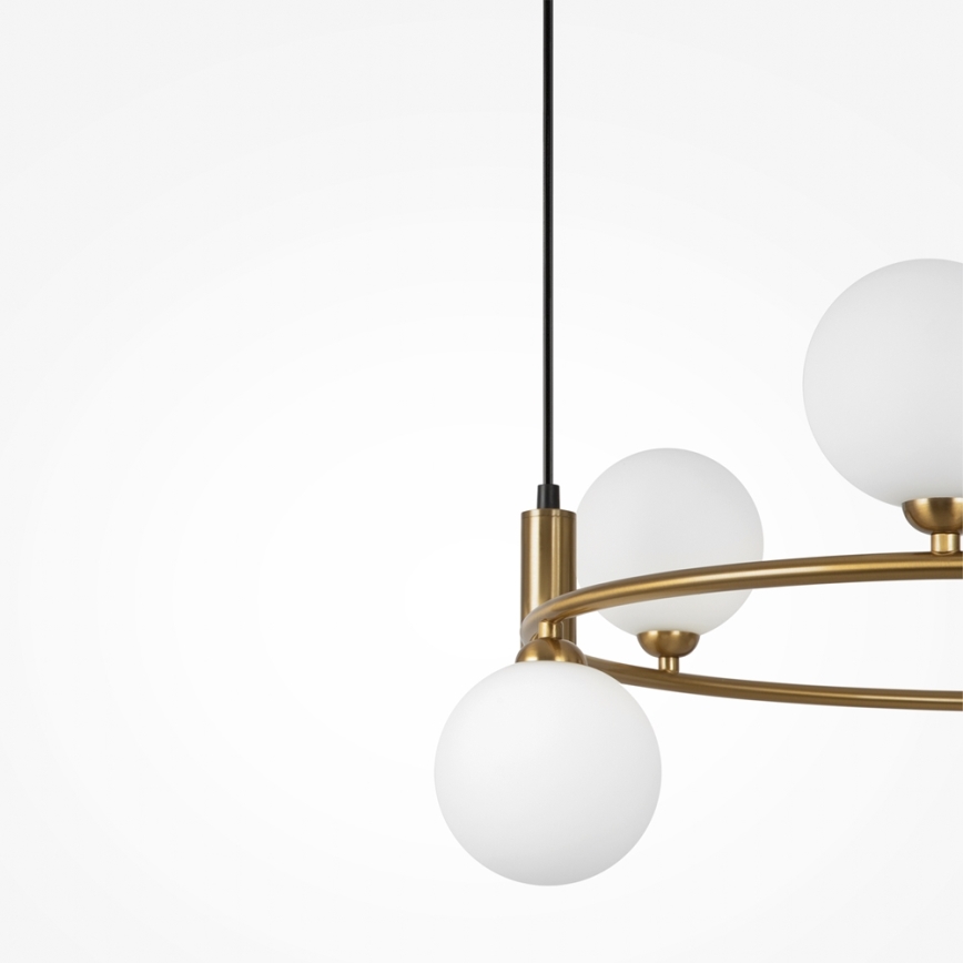 Maytoni MOD013PL-06BS1 - Candelabro suspenso RING 6xG9/25W/230V latão