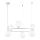 Maytoni MOD013PL-06W - Candelabro suspenso RING 6xG9/25W/230V branco