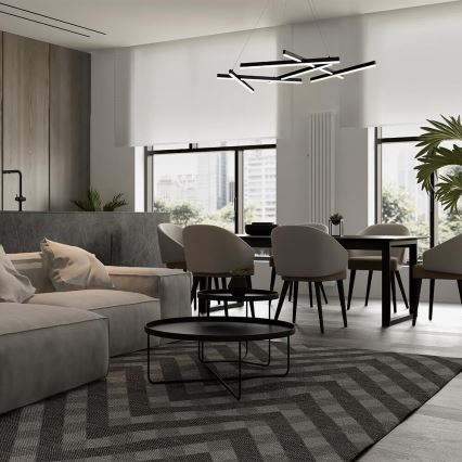 Maytoni MOD016PL-L75B - Candelabro suspenso LED LINE LED/79W/230V preto
