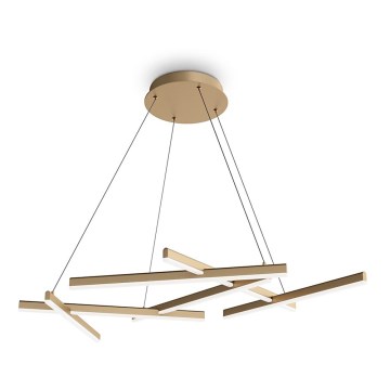 Maytoni MOD016PL-L75MG4K - Candelabro suspenso LED LINE LED/75W/230V dourada