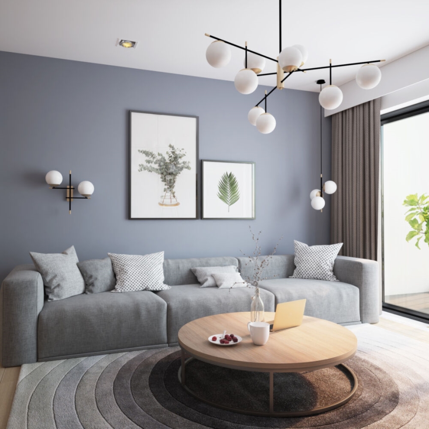 Maytoni MOD048PL-09G - Candelabro suspenso NOSTALGIA 9xE14/40W/230V