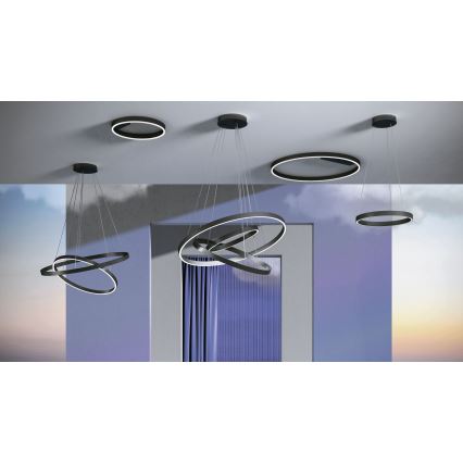 Maytoni MOD058PL-L22B3K - Candeeiro suspenso LED RIM LED/25W/230V 3000K diâmetro 40 cm preto