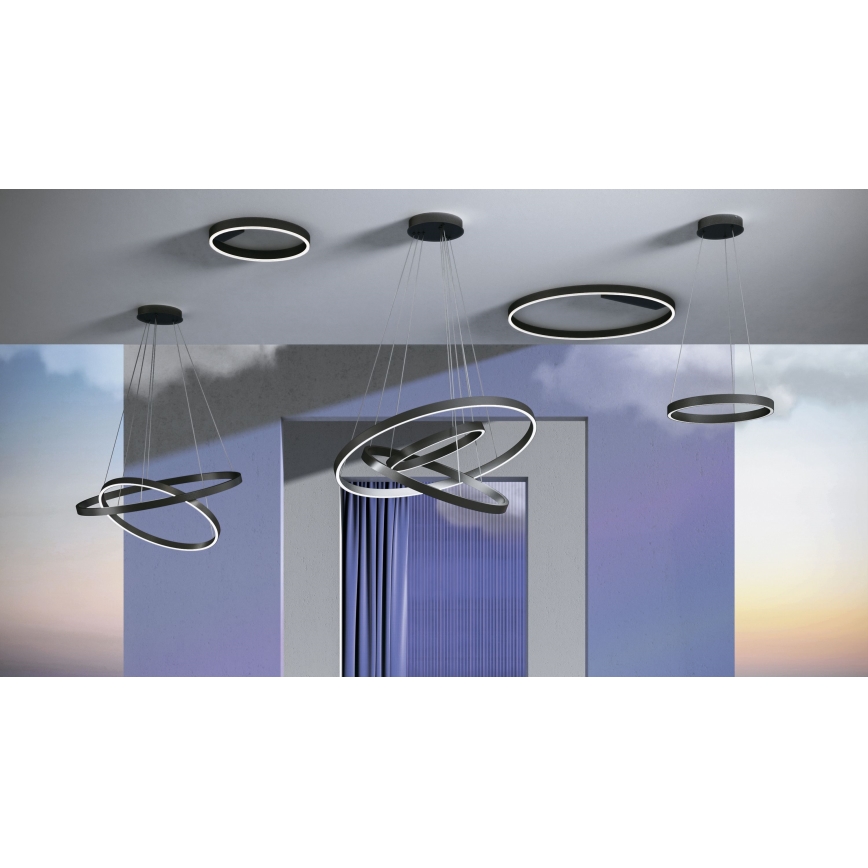 Maytoni MOD058PL-L22B3K - Candeeiro suspenso LED RIM LED/25W/230V 3000K diâmetro 40 cm preto