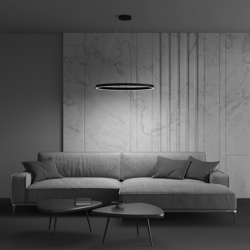 Maytoni MOD058PL-L32B3K - Candeeiro suspenso LED RIM LED/37W/230V 3000K diâmetro 60 cm preto