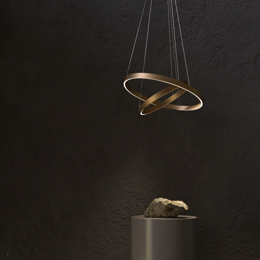 Maytoni MOD058PL-L55BS3K - Candeeiro suspenso LED RIM LED/61W/230V 3000K diâmetro 60 cm dourado