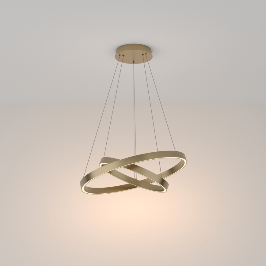 Maytoni MOD058PL-L55BS3K - Candeeiro suspenso LED RIM LED/61W/230V 3000K diâmetro 60 cm dourado