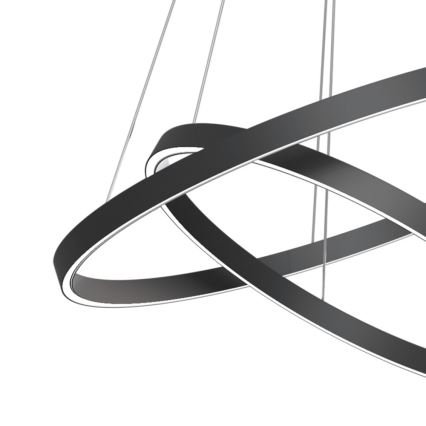 Maytoni MOD058PL-L74B3K - Candeeiro suspenso LED RIM LED/88W/230V 3000K diâmetro 80 cm preto