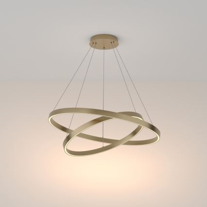 Maytoni MOD058PL-L74BS3K - Candeeiro suspenso LED RIM LED/88W/230V 3000K diâmetro 80 cm dourado