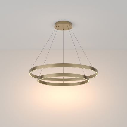 Maytoni MOD058PL-L74BS3K - Candeeiro suspenso LED RIM LED/88W/230V 3000K diâmetro 80 cm dourado