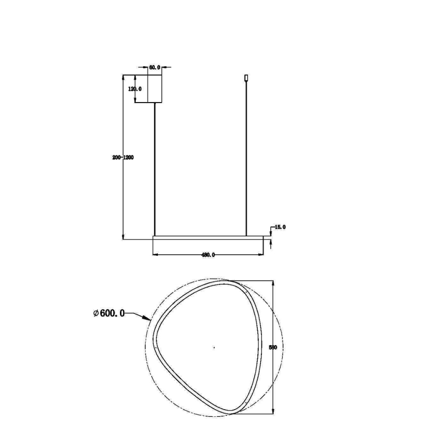 Maytoni MOD072PL-L28BS3K1 - Candeeiro suspenso LED GLINT LED/24W/230V dourado diâmetro 60 cm