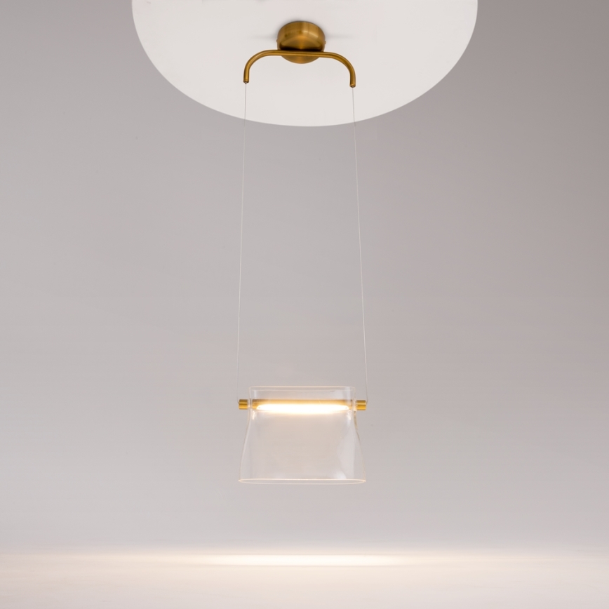Maytoni MOD170PL-L8BS3K - Candeeiro suspenso LED CABARET LED/8W/230V dourado