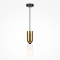 Maytoni MOD177PL-01G - Candeeiro suspenso MEMORY 1xE14/40W/230V dourado/branco
