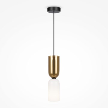 Maytoni MOD177PL-01G - Candeeiro suspenso MEMORY 1xE14/40W/230V dourado/branco