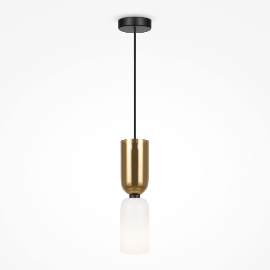 Maytoni MOD177PL-01G - Candeeiro suspenso MEMORY 1xE14/40W/230V dourado/branco