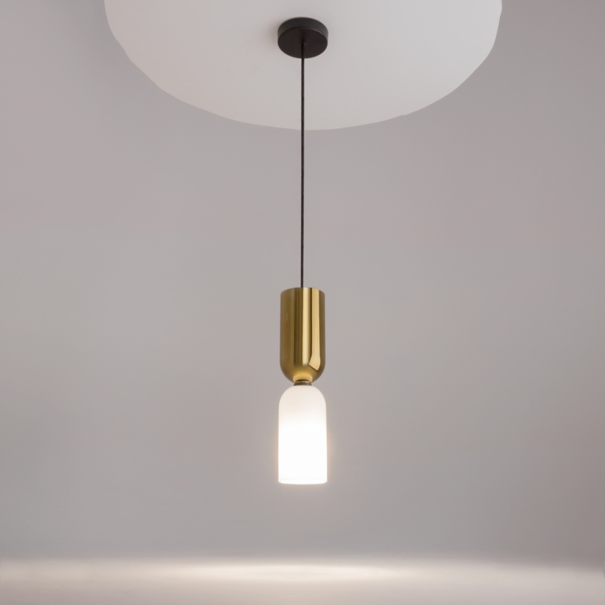 Maytoni MOD177PL-01G - Candeeiro suspenso MEMORY 1xE14/40W/230V dourado/branco