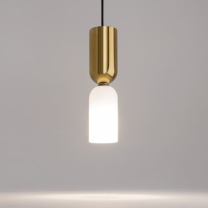 Maytoni MOD177PL-01G - Candeeiro suspenso MEMORY 1xE14/40W/230V dourado/branco