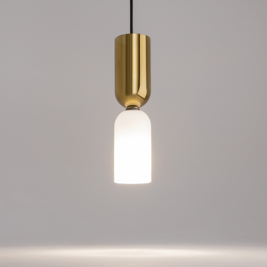 Maytoni MOD177PL-01G - Candeeiro suspenso MEMORY 1xE14/40W/230V dourado/branco
