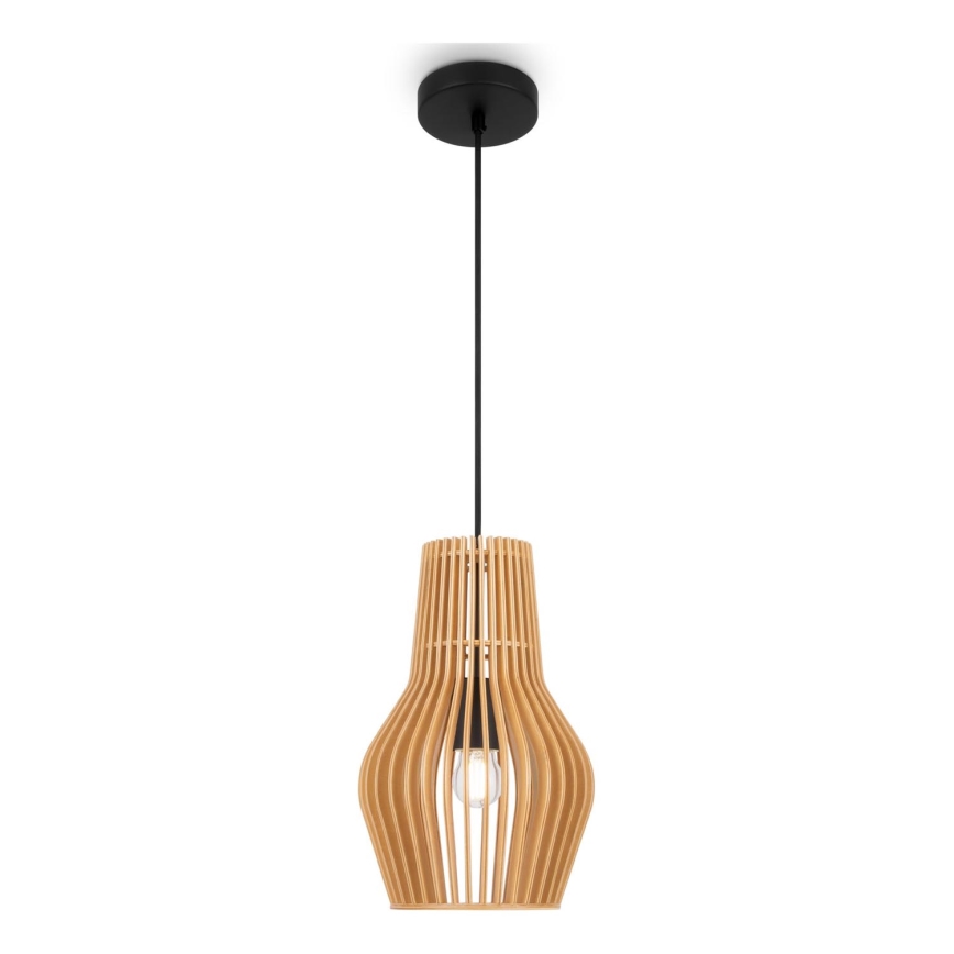 Maytoni MOD191PL-01W - Candeeiro suspenso ROOTS 1xE27/40W/230V diâmetro 20 cm bege