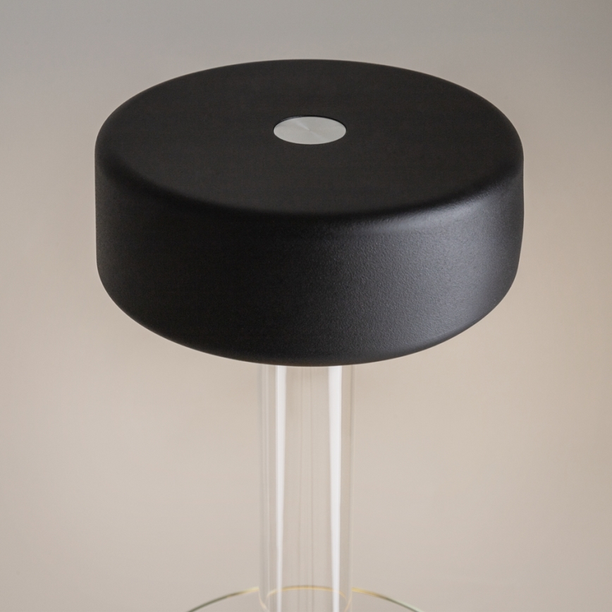 Maytoni MOD229TL-L3B3K1 - Candeeiro de mesa portátil regulável LED 3W/5V preto/transparente